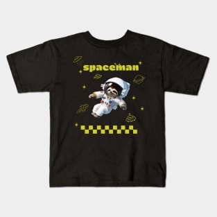 Sloth Spaceman Kids T-Shirt